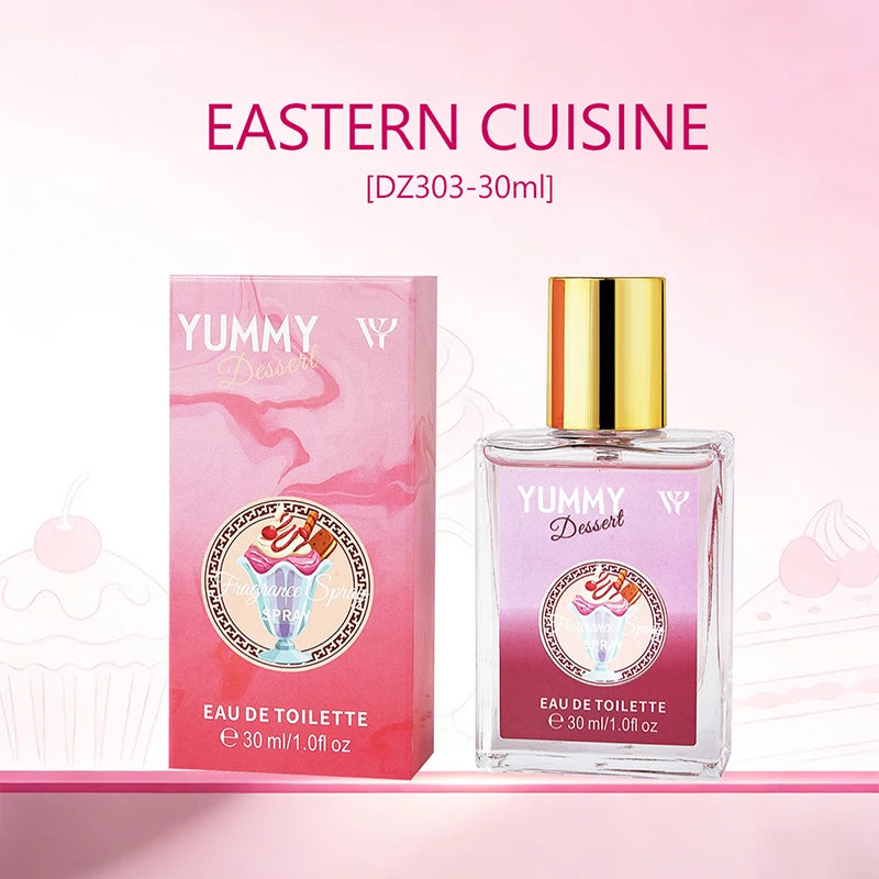 Women Eau De Toilette 30ml With Fruit Floral Gourmand Note Long-lasting Light Scent Daily Casual Perfume Fresh Elegant Fragrance Peaceful Pleasures Health and Wellness Yummy Dessert 30ml