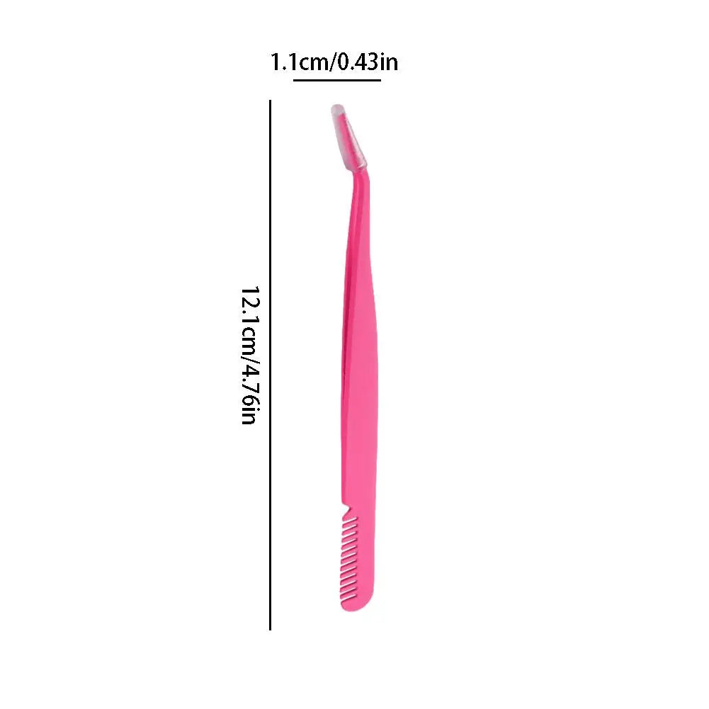 Stainless Steel Eyelash Extension Tweezers – Curved & Straight