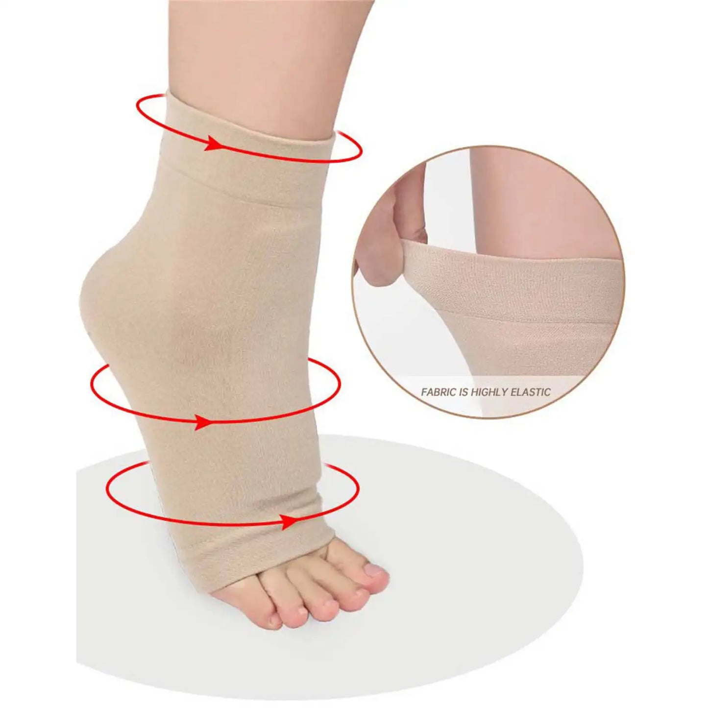 One Pair Padded Skate Socks for Lace Bite Protection For Heel Pain Relief Silicone Heel Protectors Peaceful Pleasures Health and Wellness