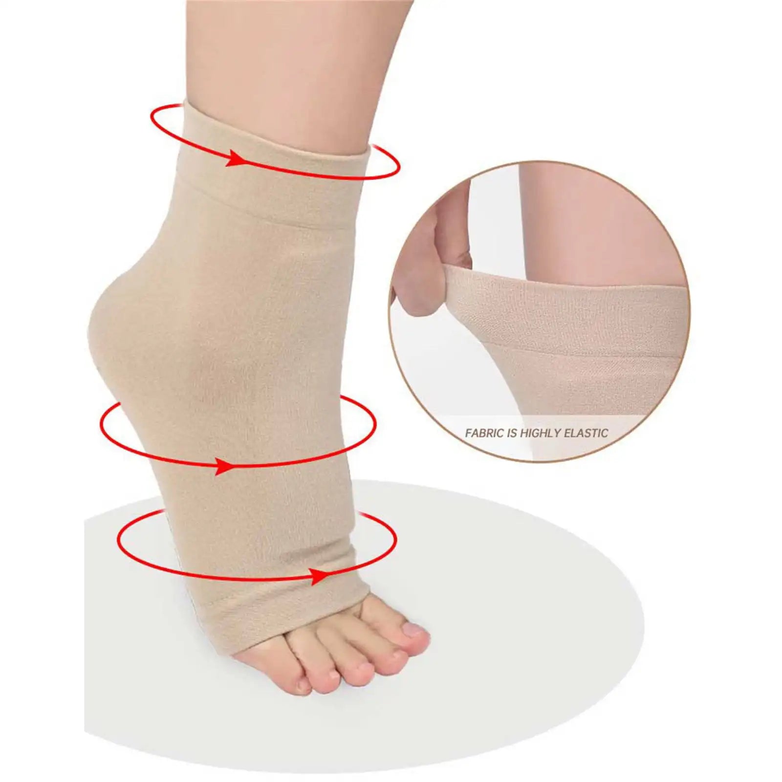 One Pair Padded Skate Socks for Lace Bite Protection For Heel Pain Relief Silicone Heel Protectors Peaceful Pleasures Health and Wellness