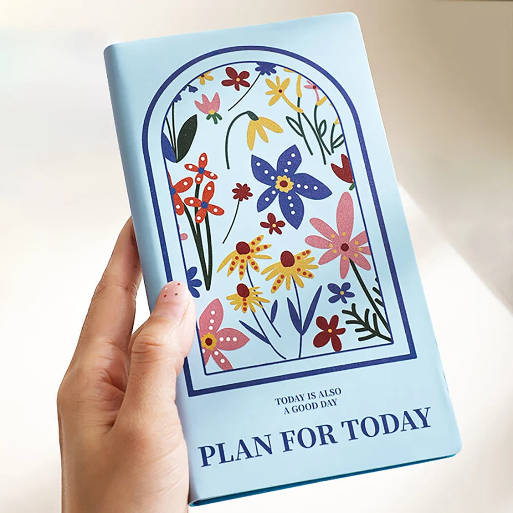 A6 Flower Handbook Blank Notebook Portable Daily Planning Beauty