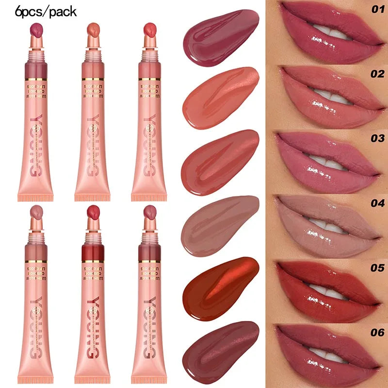 Lush Glow Cushion Lip Gloss – 6 Colors | Moisturizing Lip Glaze