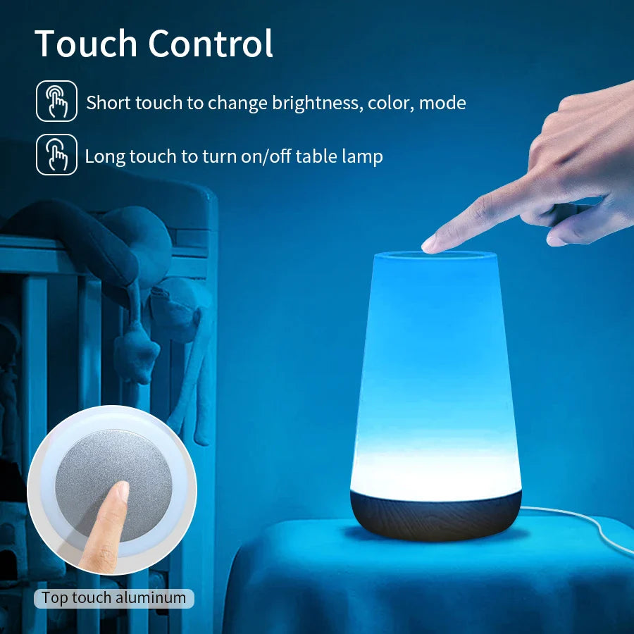 Tuya Smart WiFi RGB LED Table Lamp – Touch Dimming Night Light