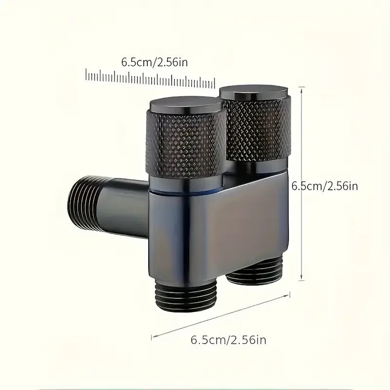 Stainless Steel Toilet Angle Valve | 1 Inlet 2 Outlet Water Tap