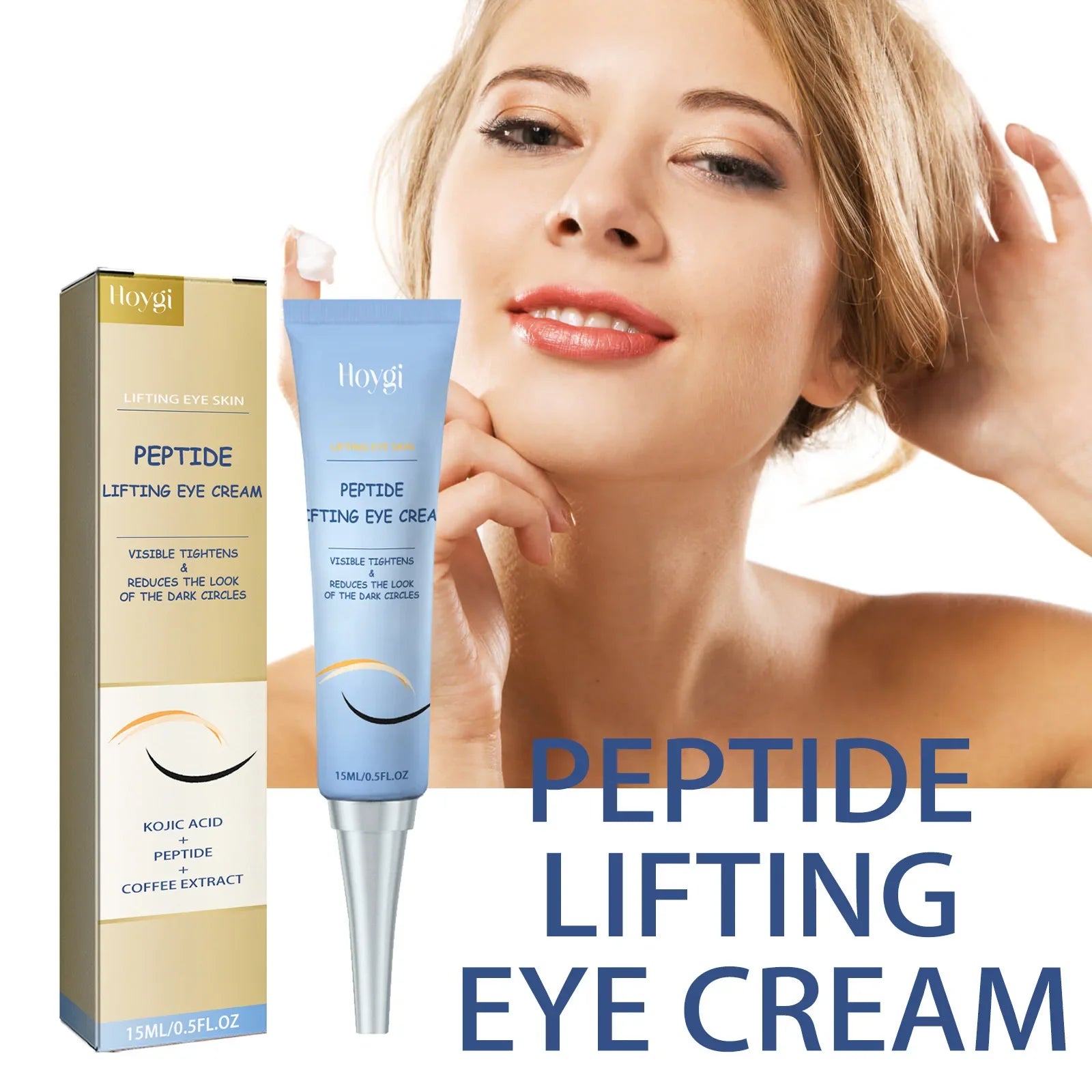 Peptide Eye Cream Fade Fine Line Anti Aging Eye Bags Removal Lifting Against Puffiness Moisturizing Anti Dark Circle Eye Cream Peaceful Pleasures Health and Wellness