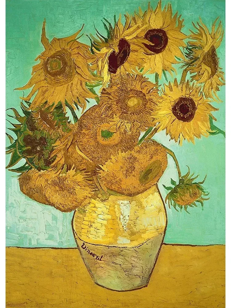 Vincent Van Gogh Classic Collection Art Poster Canvas Painting Terrace At Night Irises Wall Picture Print Living Room Home Decor Peaceful Pleasures Health and Wellness 30X40CM A1