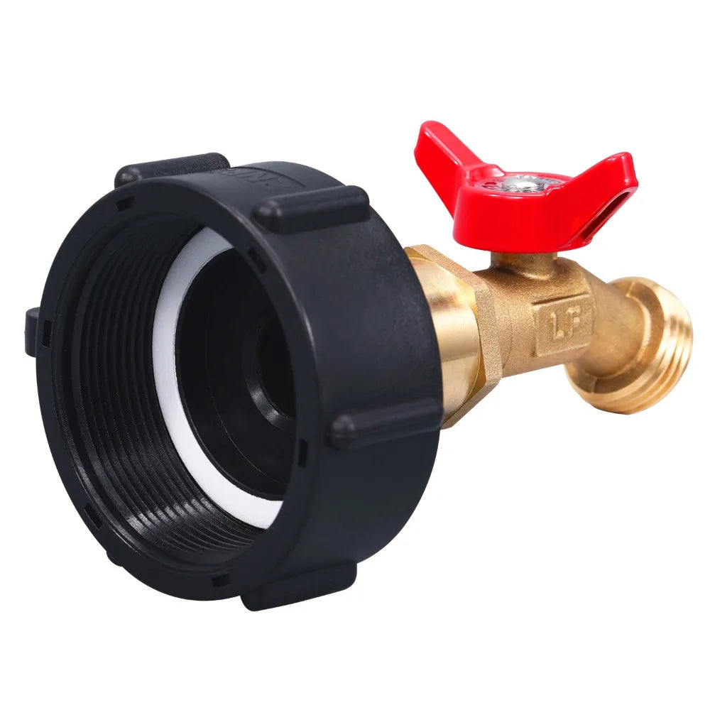 NPS 3/4 IBC Tank Faucet Adapter & Garden Hose Quick Connect