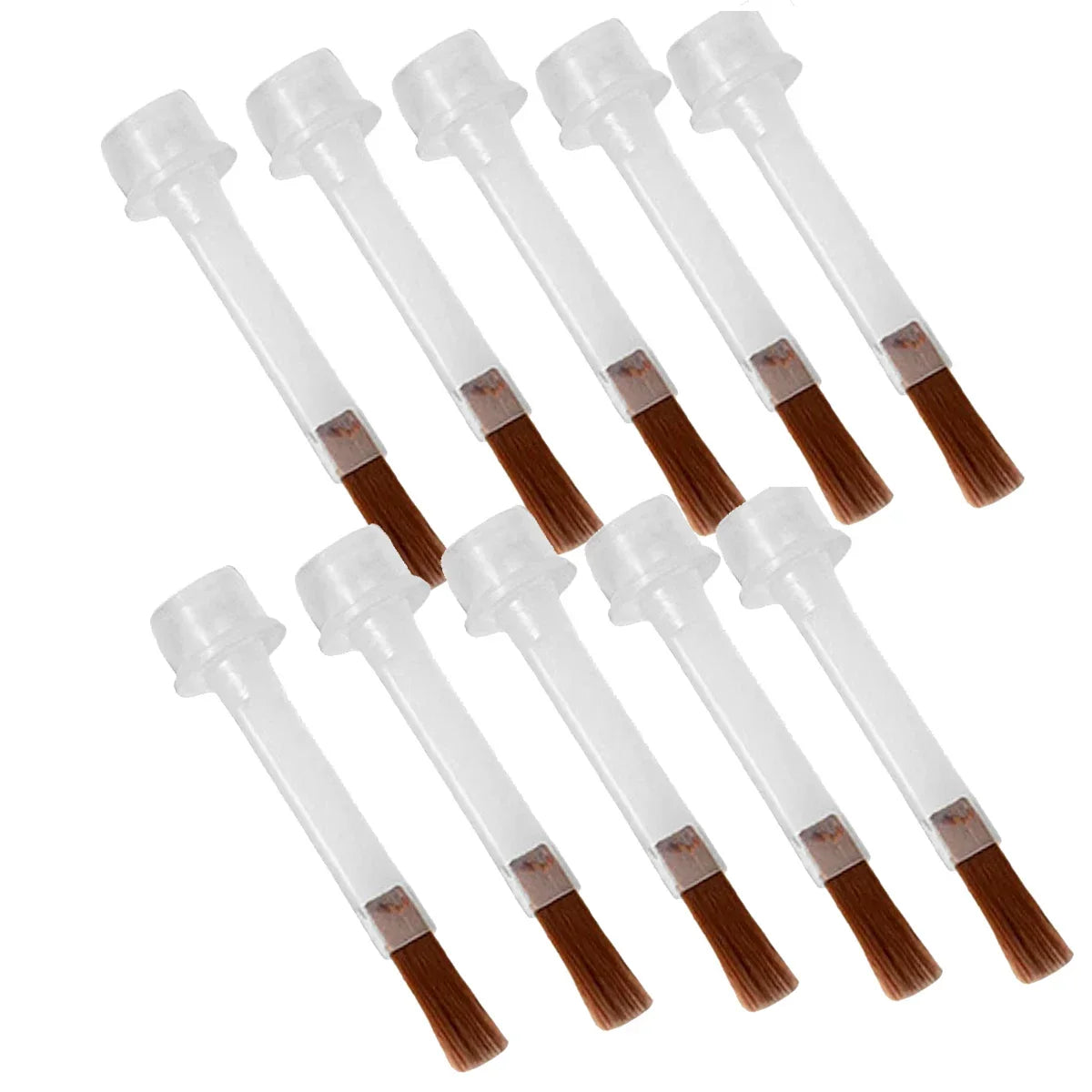 1/10Pcs Disposable Nail Polish Brush For Nail Polish Bottle Replacement Brush Soft Bristles Nail Brushes Nail Art Applicators Peaceful Pleasures Health and Wellness 10PCS-flat head