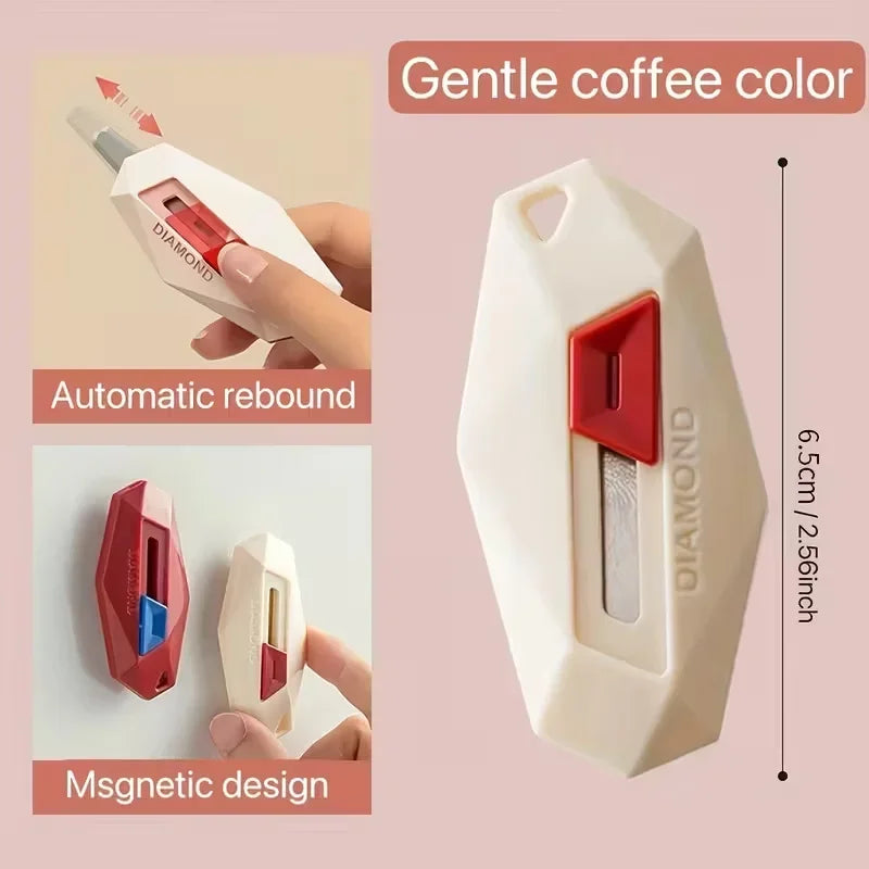 Mini Retractable Box Cutter | Magnetic Safety Utility Knife
