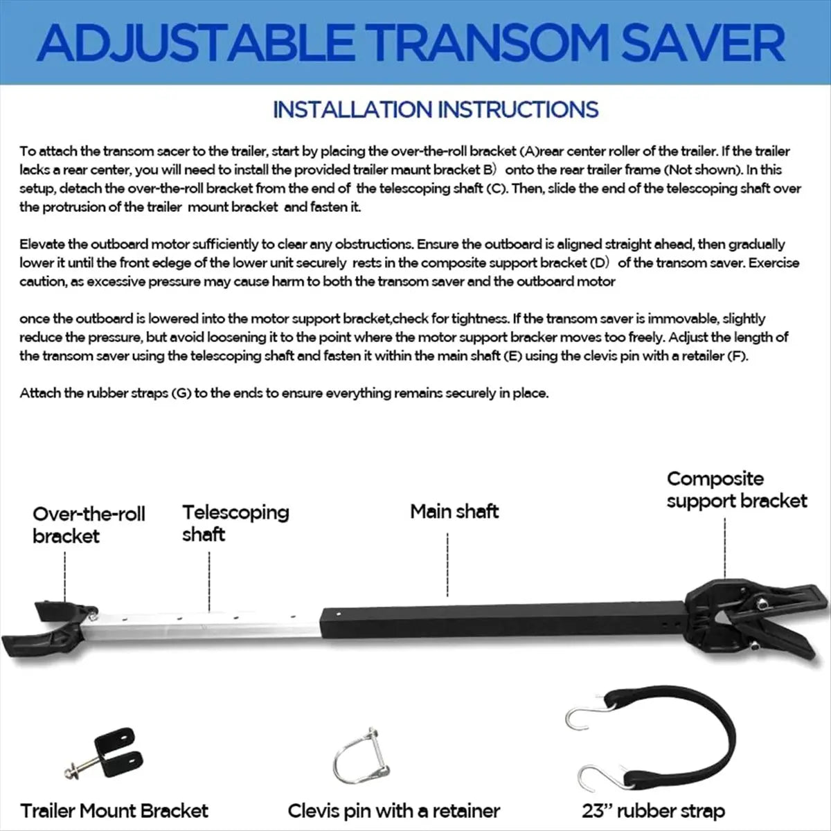 Adjustable Outboard Motor Bracket & Transom Saver – Universal Fit Peaceful Pleasures Health and Wellness