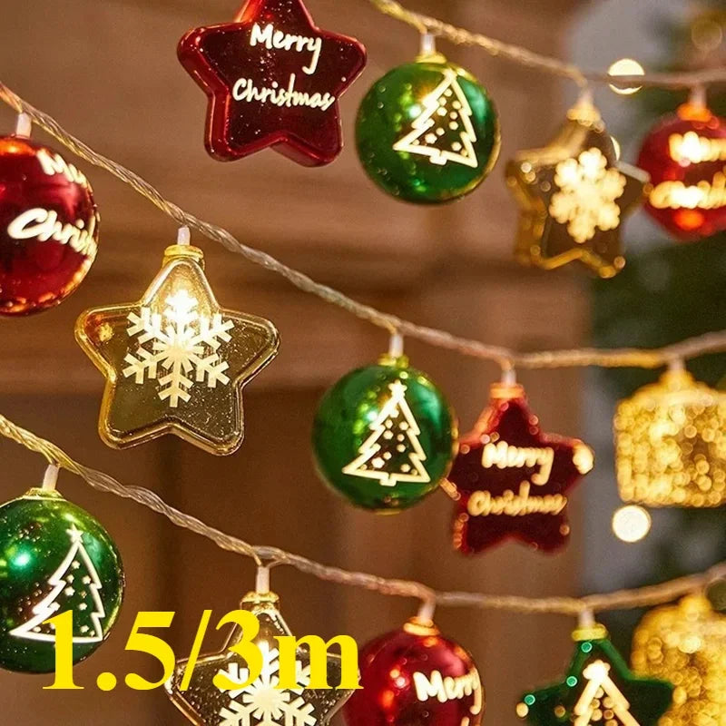 Christmas LED Star String Lights – Battery Operated 1-4 Pack