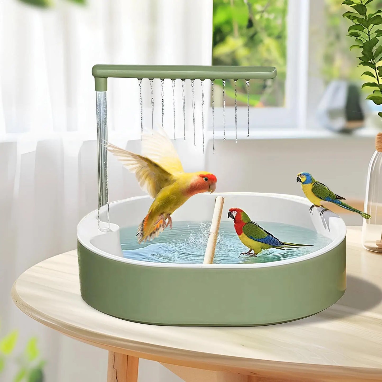 Automatic Circulating Bird Bath Tub for Parrots & Pet Birds