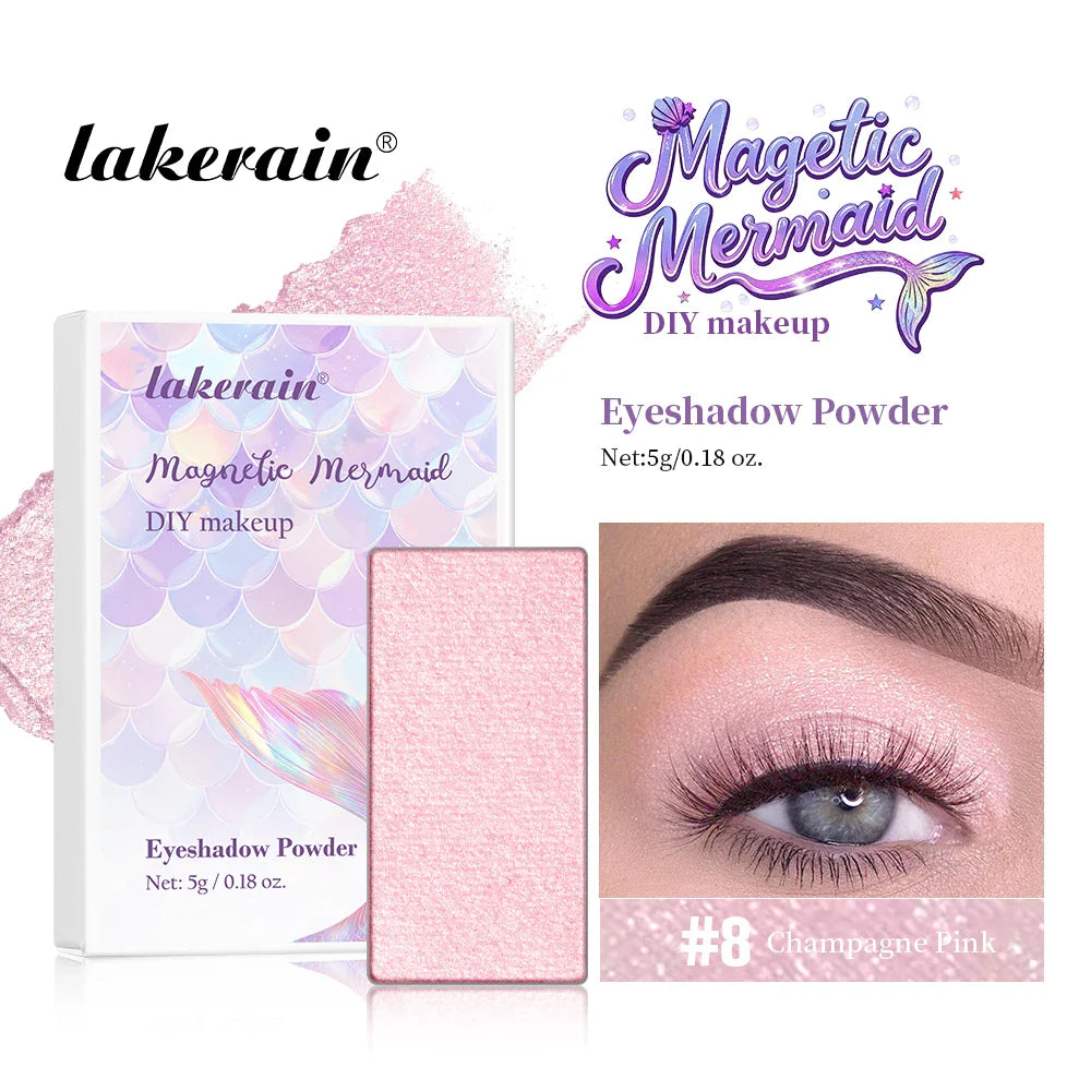 Lakerain Magnetic Mermaid DIY Eyeshadow Palette – 16 Shades