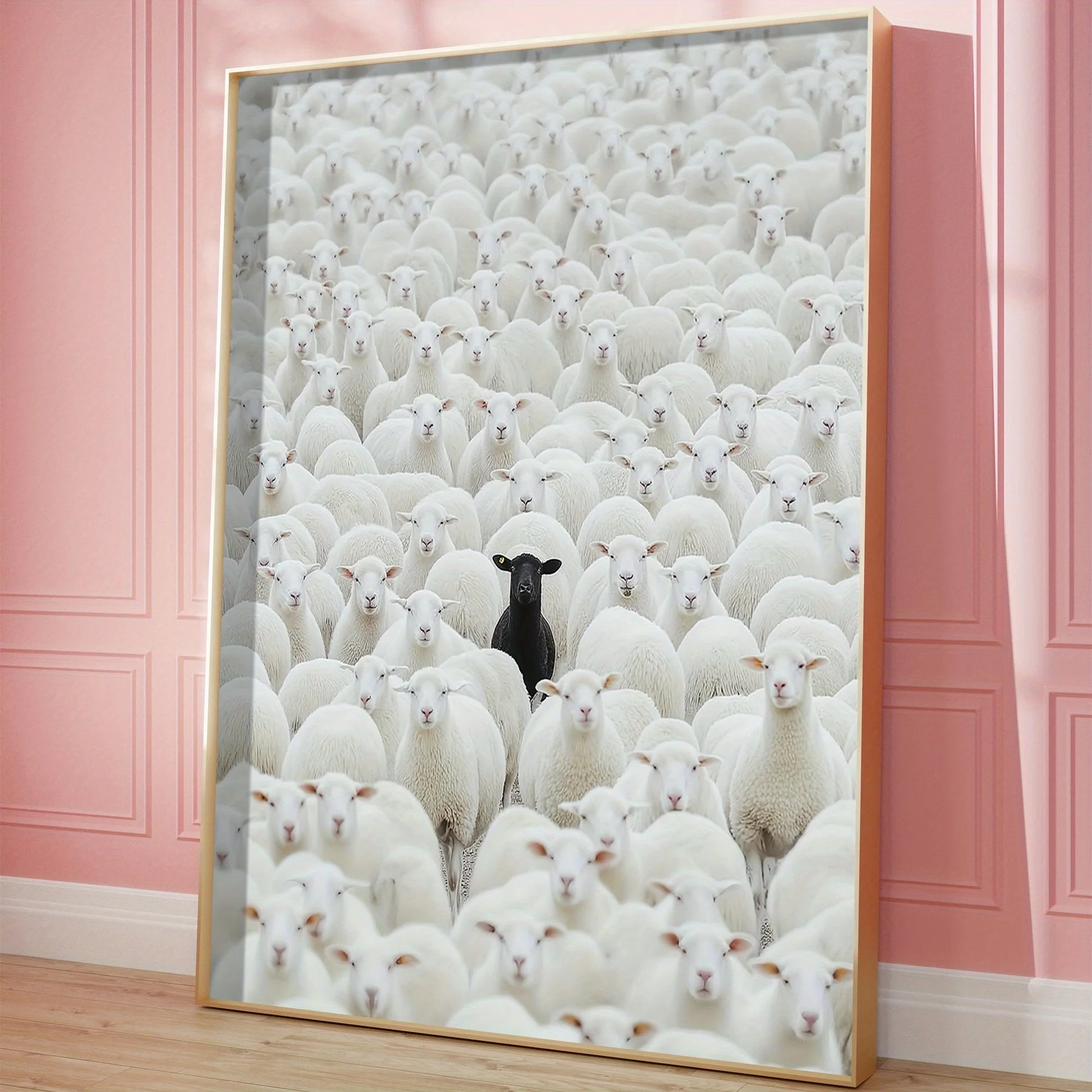 Black Sheep Canvas Poster | Art Deco Retro Wall Art Unframed Canvas Wall Art Peaceful Pleasures Health and Wellness ZLH4003 20x30cm Unframed