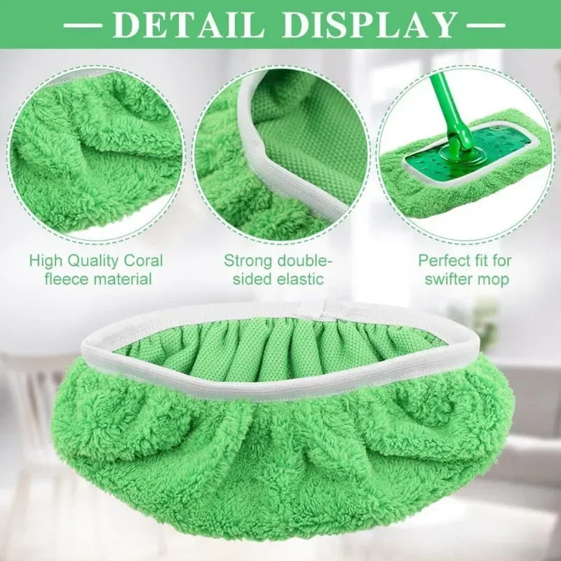 Reusable Microfiber Mop Pads – Wet & Dry Floor Cleaning Cloths