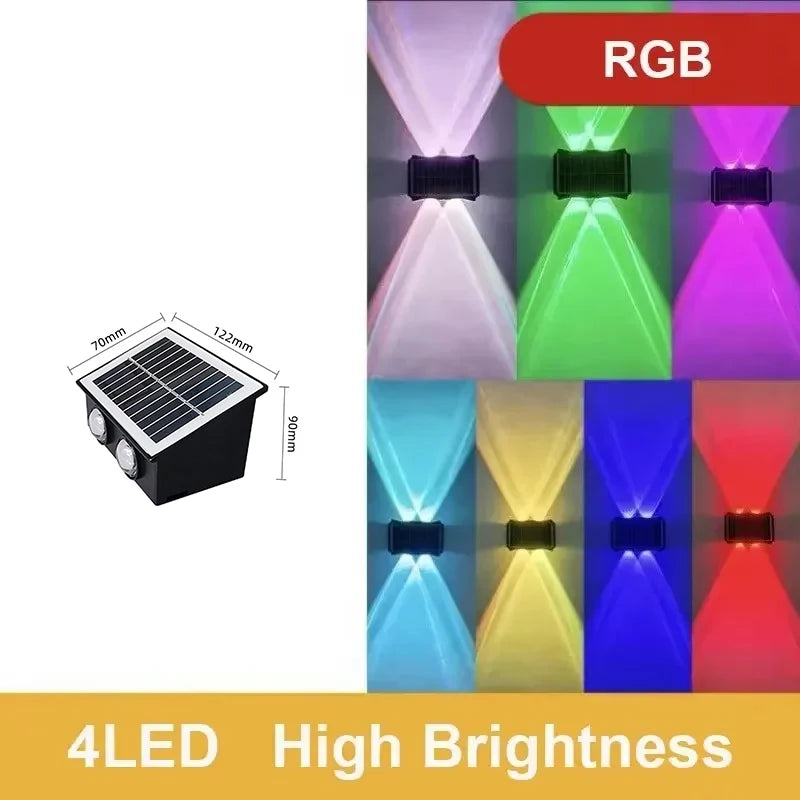 Solar LED Outdoor Wall Light – IP65 Waterproof Up & Down Glow