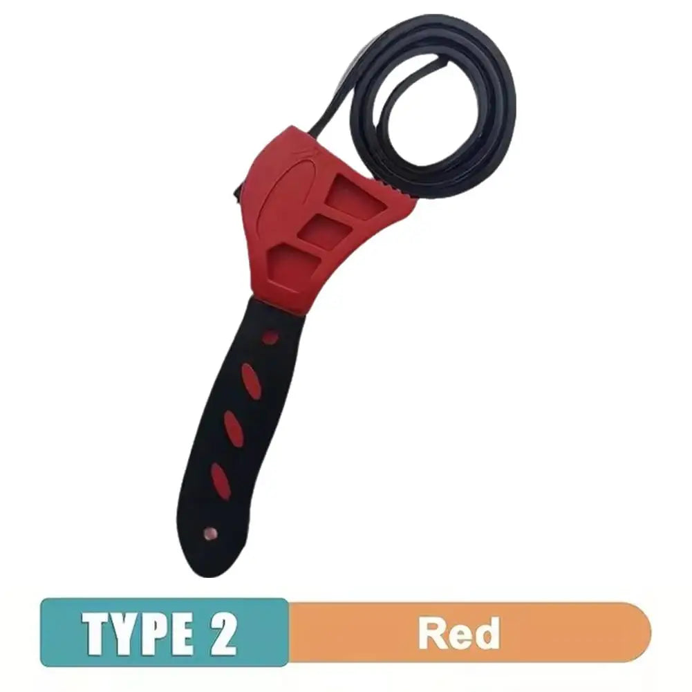 6 inch multifunctional belt wrench Adjustable Disassembly Tool Oil Filter Puller Strap Spanner Chain Wrench Strap Opener Peaceful Pleasures Health and Wellness B
