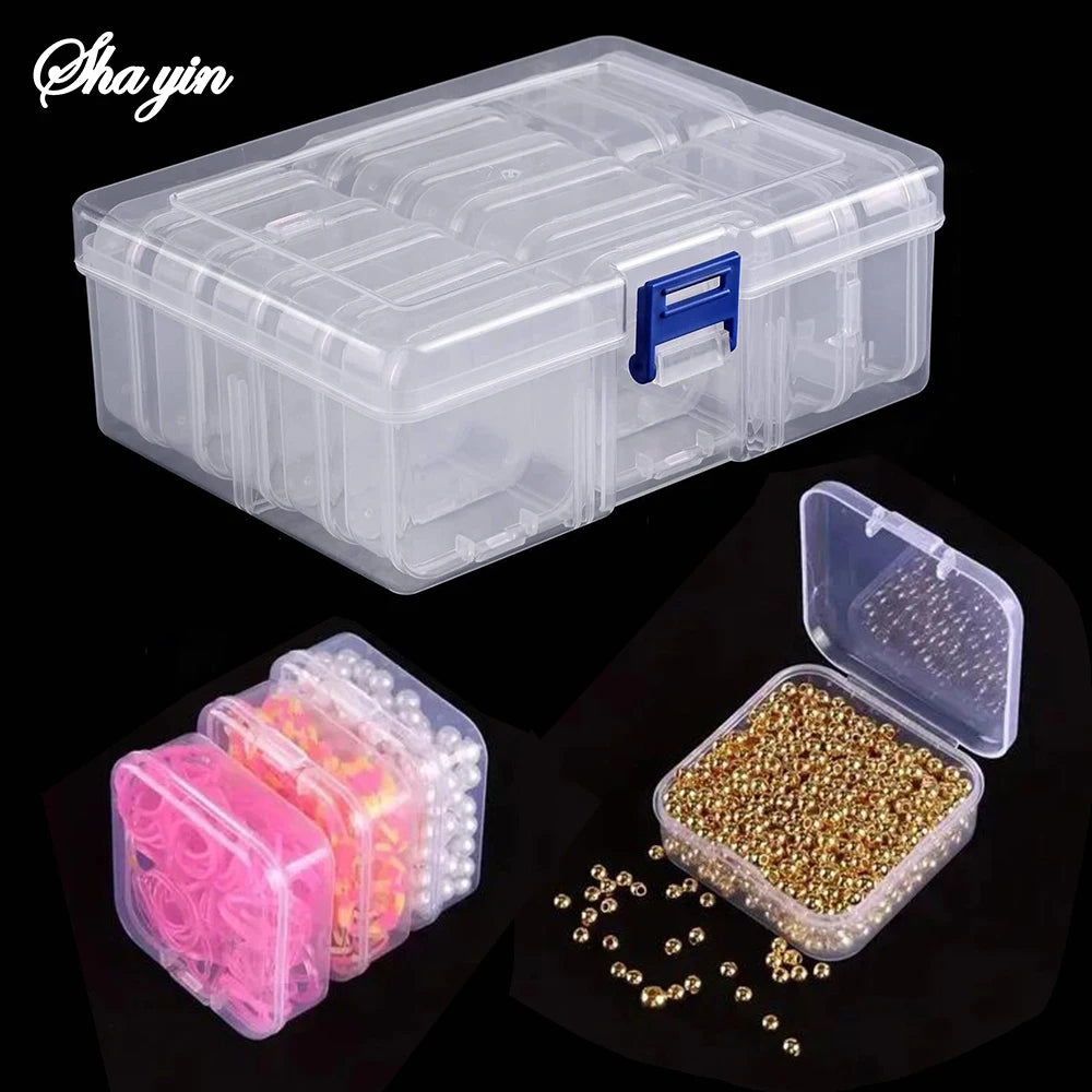 Transparent Plastic Storage Box with 12/14/15/20 Grids for Bead Sorting Jewelry And Miscellaneous Items Organizer Box organizer Peaceful Pleasures Health and Wellness