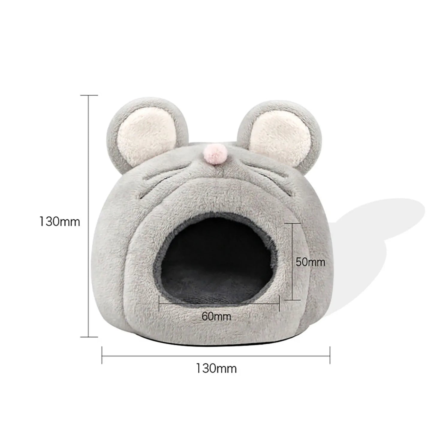 Soft Guinea Pig House Bed Cage For Hamster Mini Animal Mice Rat Nest Bed Hamster House Small Pets Hamster Home Peaceful Pleasures Health and Wellness Grey