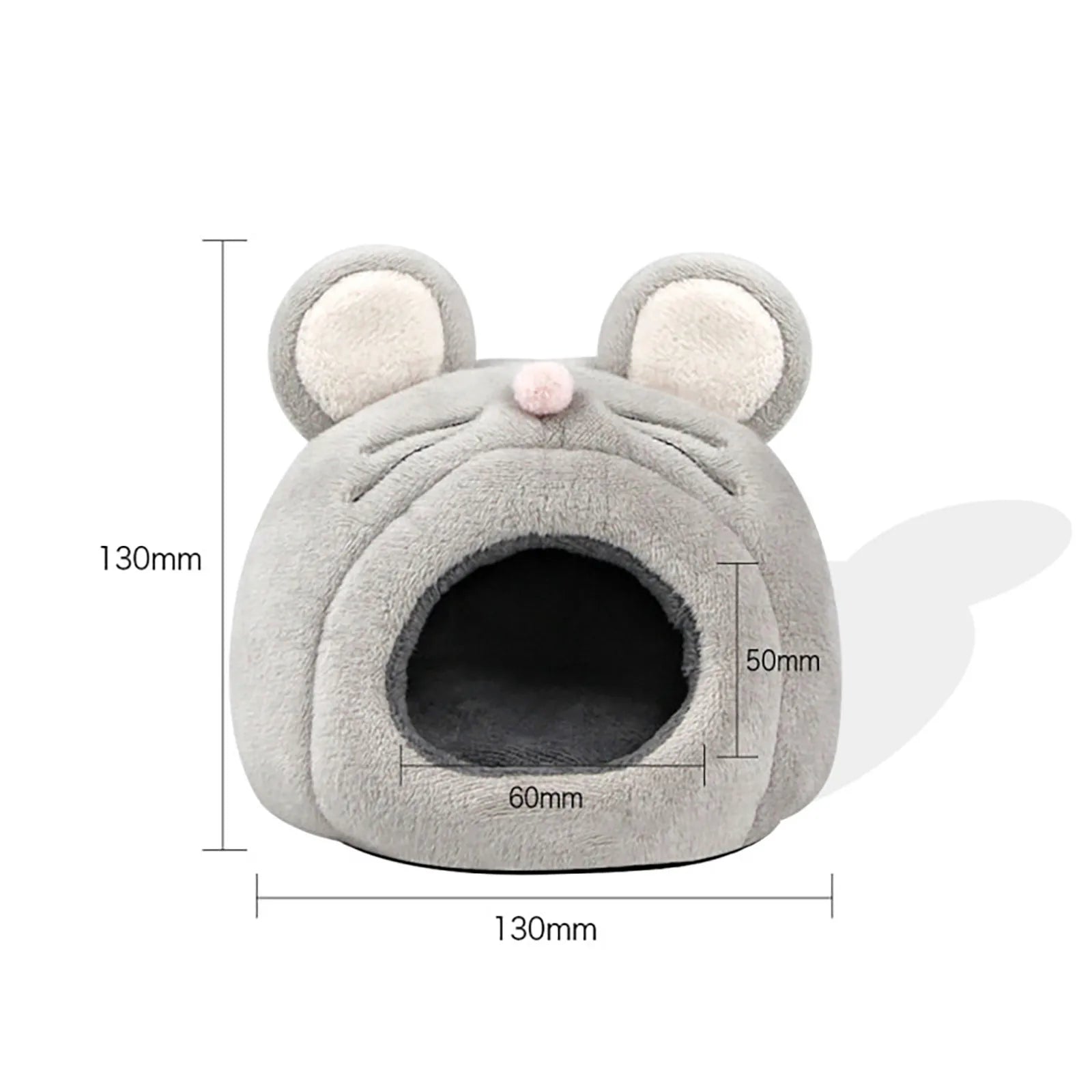 Soft Guinea Pig House Bed Cage For Hamster Mini Animal Mice Rat Nest Bed Hamster House Small Pets Hamster Home Peaceful Pleasures Health and Wellness Grey