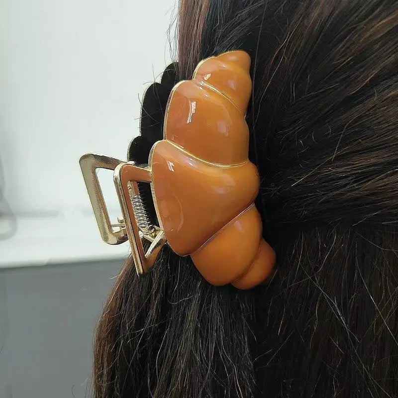 8cm Croissant Hair Claw Clip – Cute Food Series Women & Girls