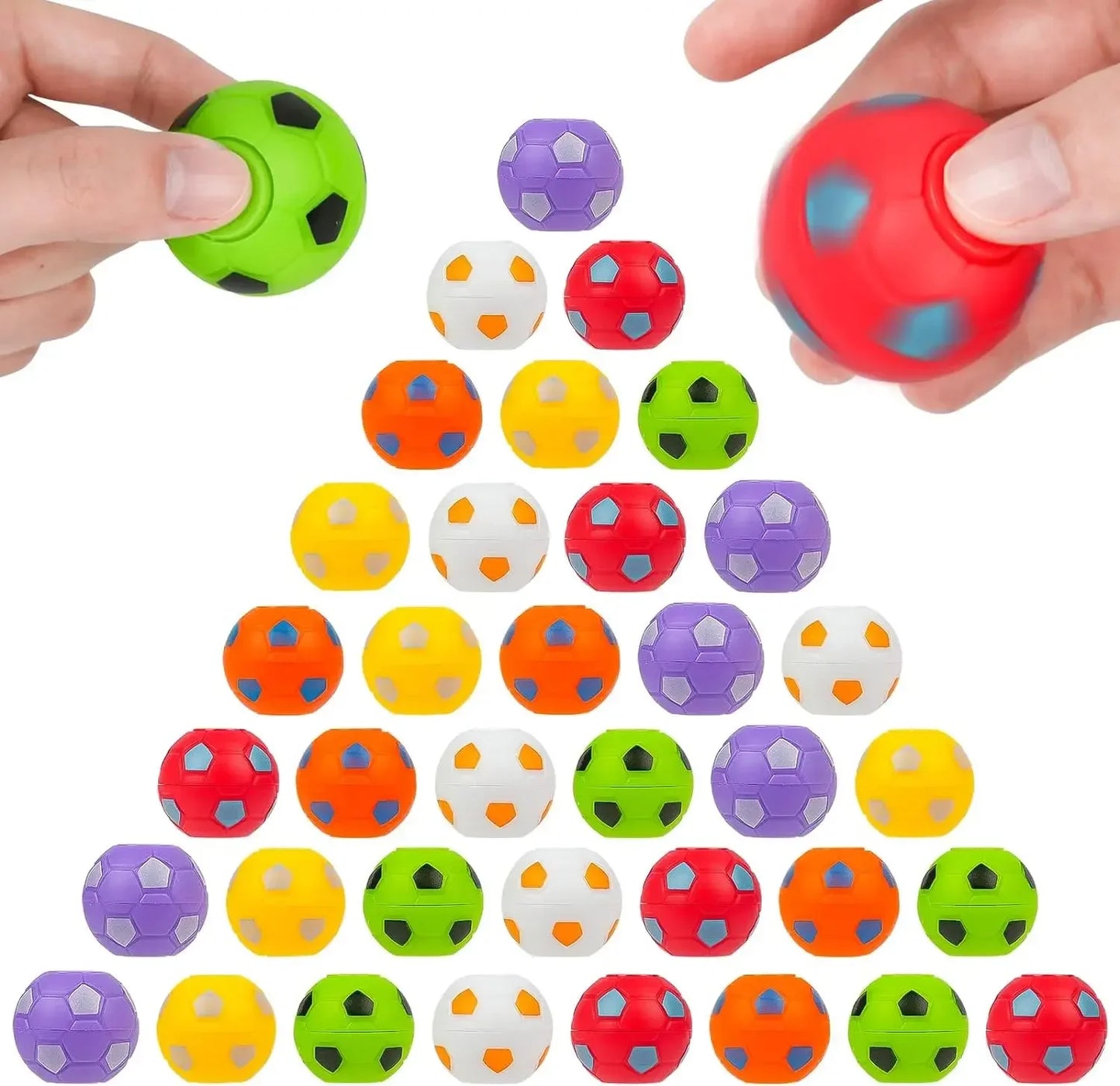 10/30pcs Mini Fidget Spinner Soccer Ball Toy for Kids,Soccer Party Favors Goodie Bag Stuffer,Rotatable Soccer Finger Stress Ball Peaceful Pleasures Health and Wellness Soccer 20pcs
