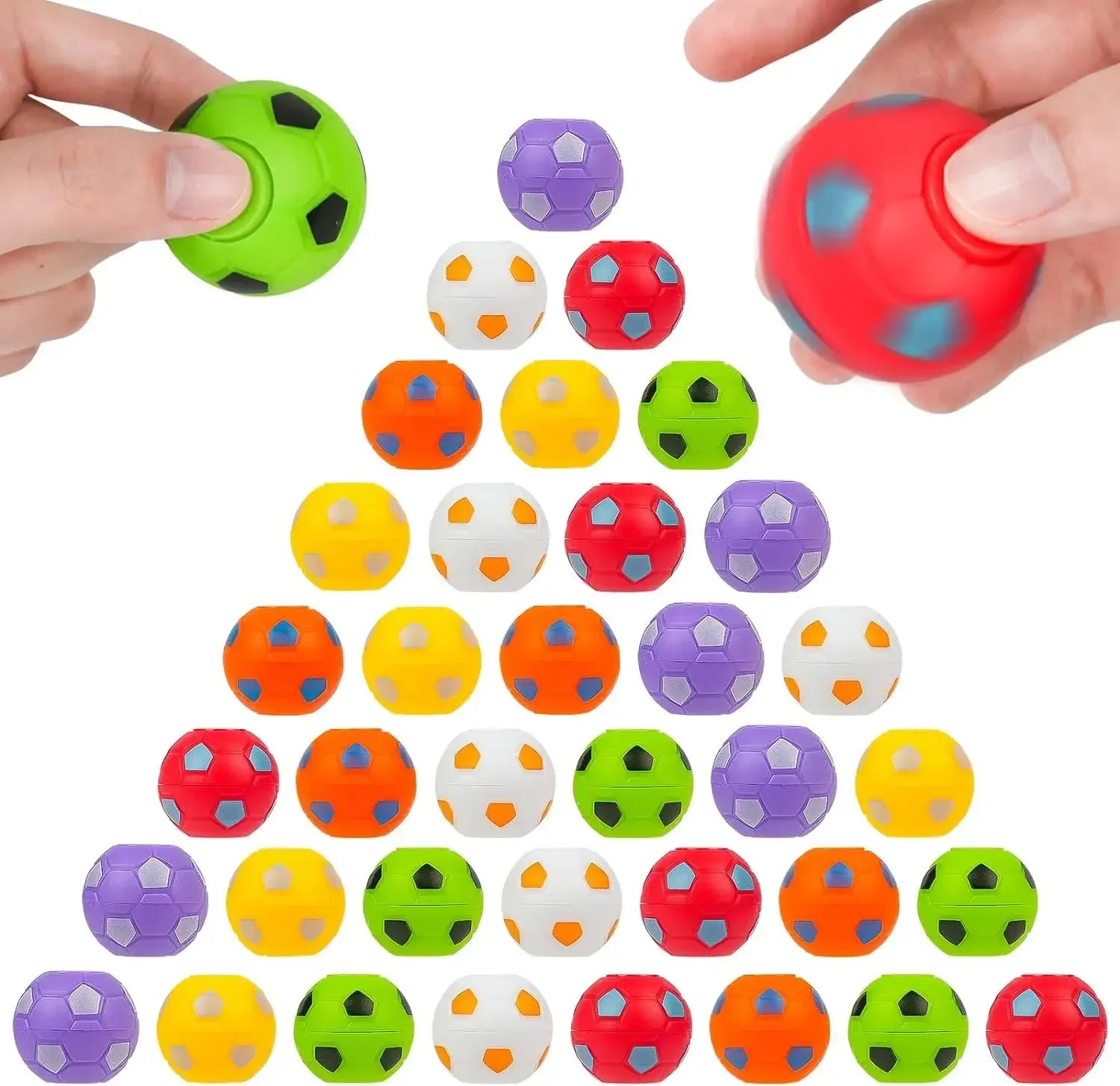 10/30pcs Mini Fidget Spinner Soccer Ball Toy for Kids,Soccer Party Favors Goodie Bag Stuffer,Rotatable Soccer Finger Stress Ball Peaceful Pleasures Health and Wellness Soccer 20pcs