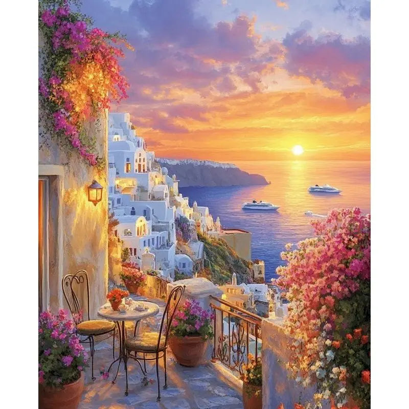Paint by Numbers Kit – Town Landscape 60×75cm Canvas Art