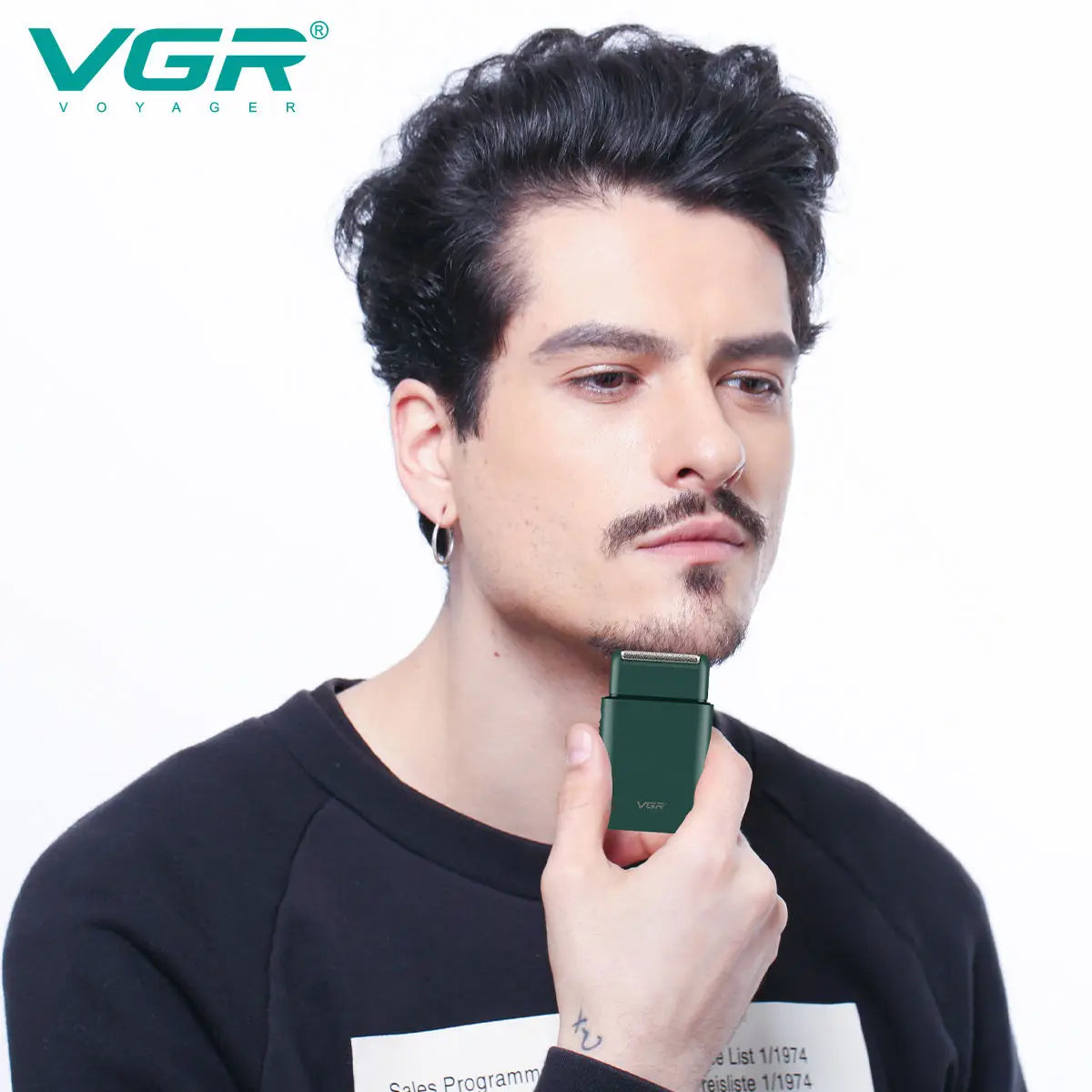 VGR convenient USB charging mini men's shaver electric hair trimmer reciprocating blade deep cleaning razor hair trimmer V-390 Peaceful Pleasures Health and Wellness