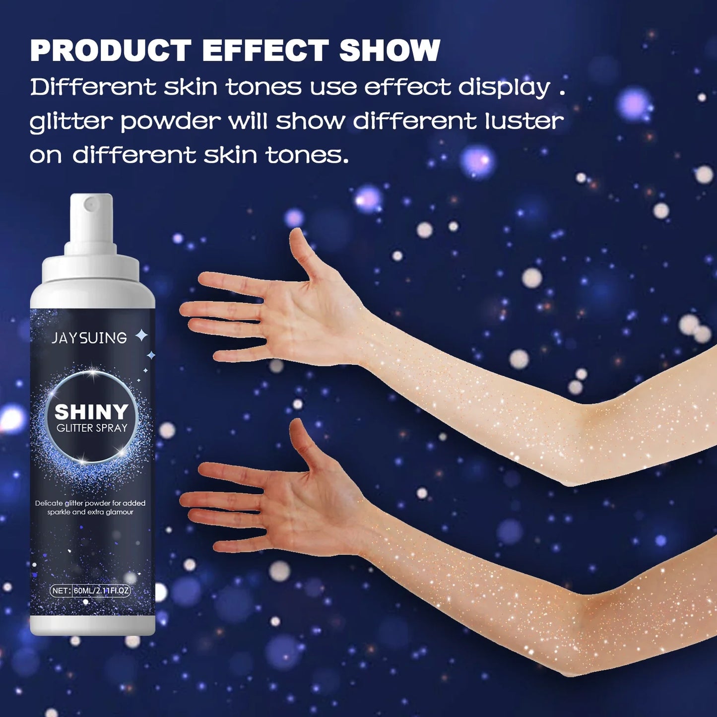 Holographic Glitter Spray for Hair & Body – Silver Shimmer Peaceful Pleasures Health and Wellness