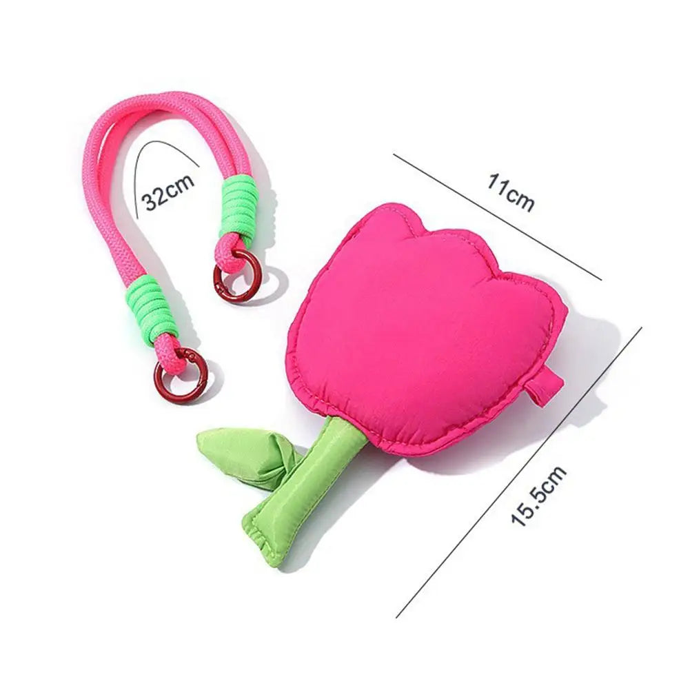 Kawaii Tulip Flower Coin Purse – Mini Makeup & Lipstick Pouch