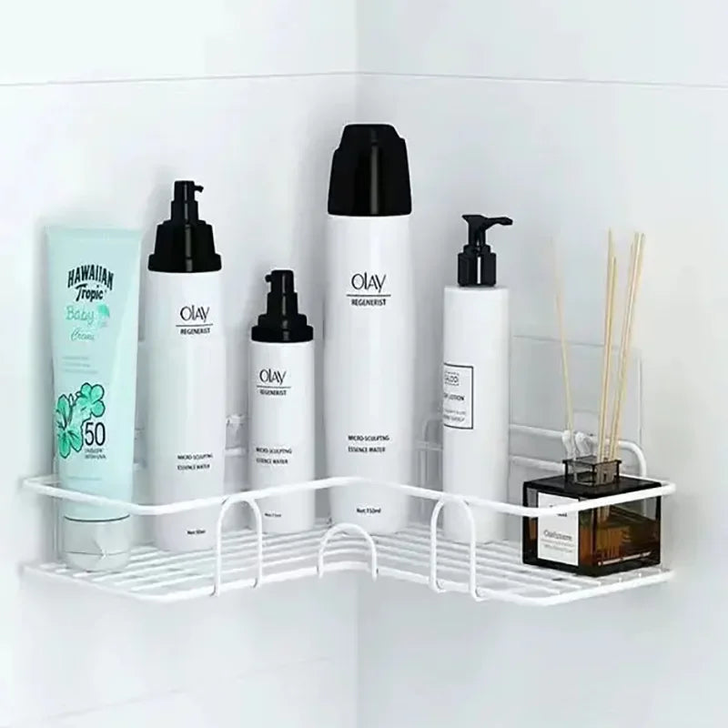 Metal Floating Wall Shelf Organizer – Bathroom & Kitchen