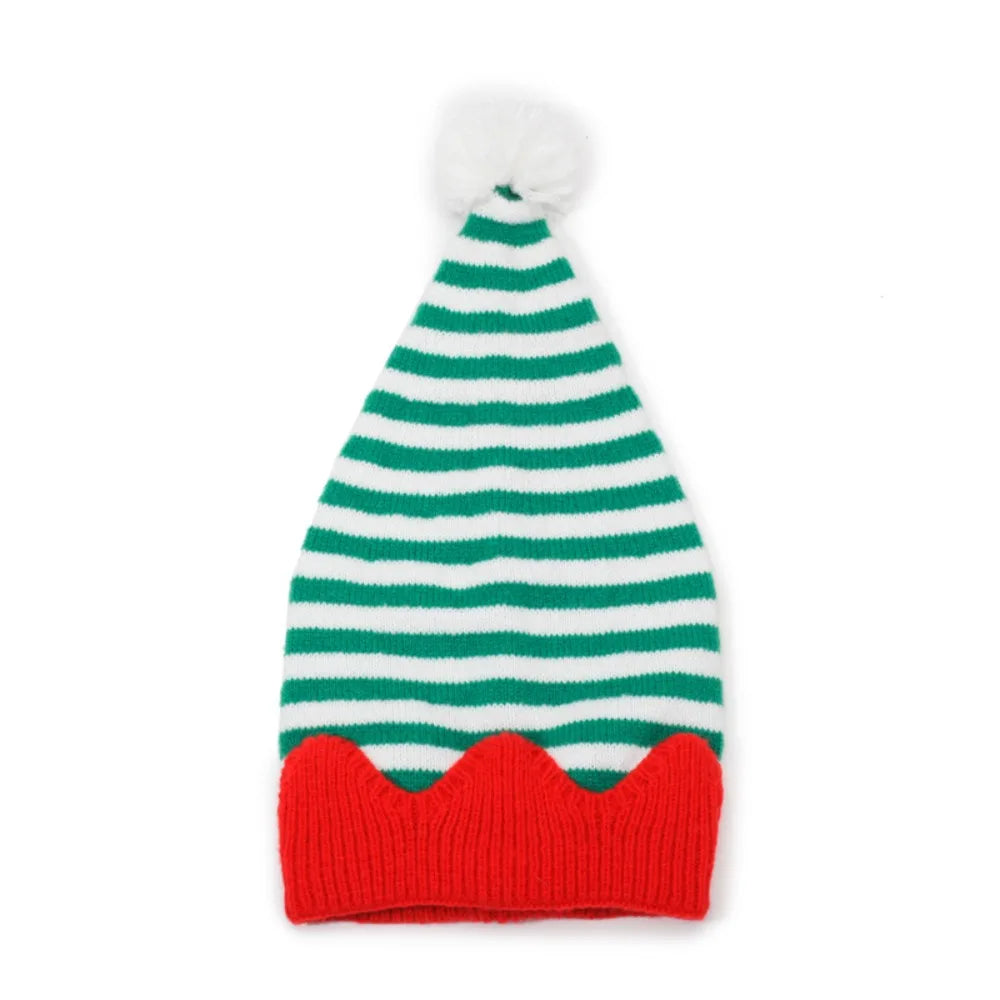 Cute Knitted Santa Hat with Pom Pom - Soft Christmas Beanie for Holiday Parties, Photo Props, Festive & Navidad Noel Xmas Decor Peaceful Pleasures Health and Wellness Adult Style 1