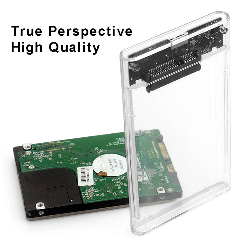 Transparent External Hard Drive 2.5 Inch HDD SSD Case Micro-b To USB3.1 4TB Drive Housing Compatible UASP SATA III Laptop Peaceful Pleasures Health and Wellness