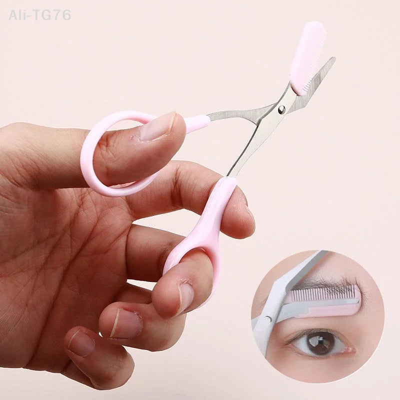 Stainless Steel Eyebrow Scissors with Comb | Brow Trimmer