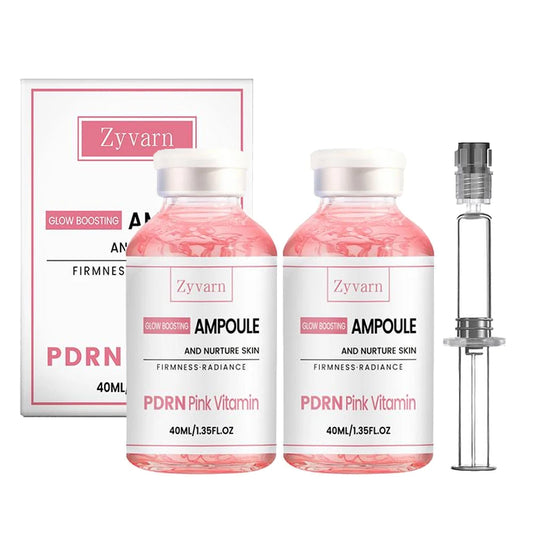 PDRN Pink Vitamin Glow Boosting Ampoule Face Serum 40ml Brightening Face Serum Peaceful Pleasures Health and Wellness 40mlX2
