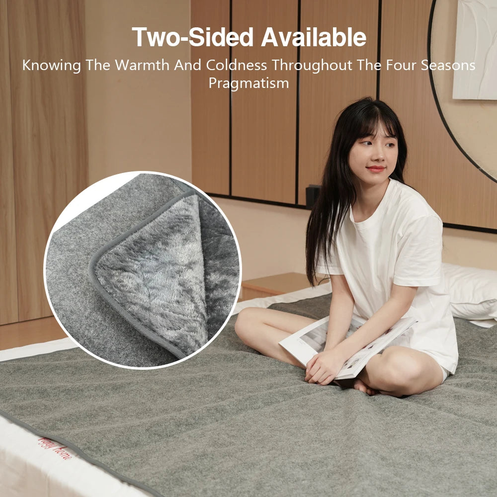 USB Electric Blanket 5v Single Double Thick Long Velvet Five-speed Temperature Adjustment Five-speed Timing Overheat Protection Peaceful Pleasures Health and Wellness