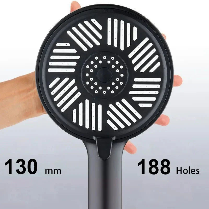 13cm Rainfall Shower Head | High Pressure, 3 Modes, Water Saving