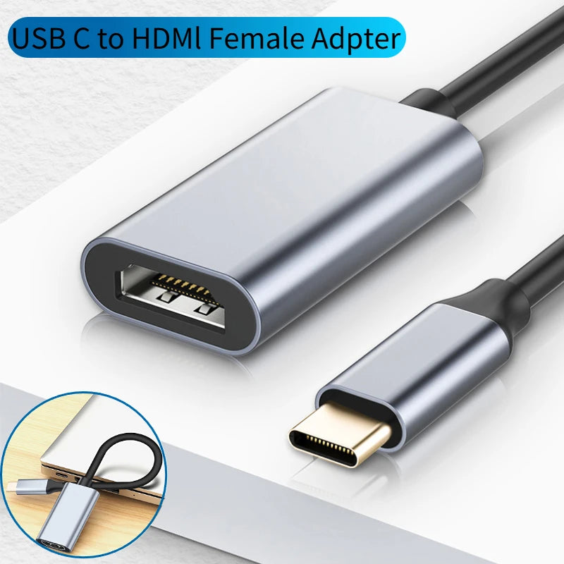 USB Type C to HDMI-compatible Cable USB C to HDMI Converter 4K USB 3.1 HDTV Cable Adapter for MacBook Chromebook Samsung Xiaomi Peaceful Pleasures Health and Wellness