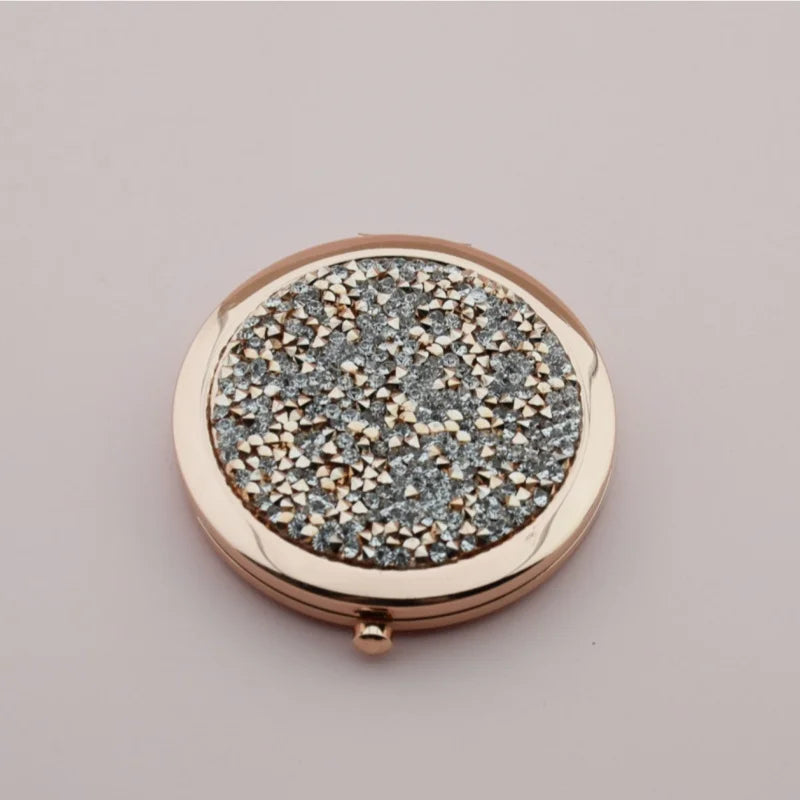 Mini Shiny Makeup Mirror Pocket Mirror Peaceful Pleasures Health and Wellness Clear