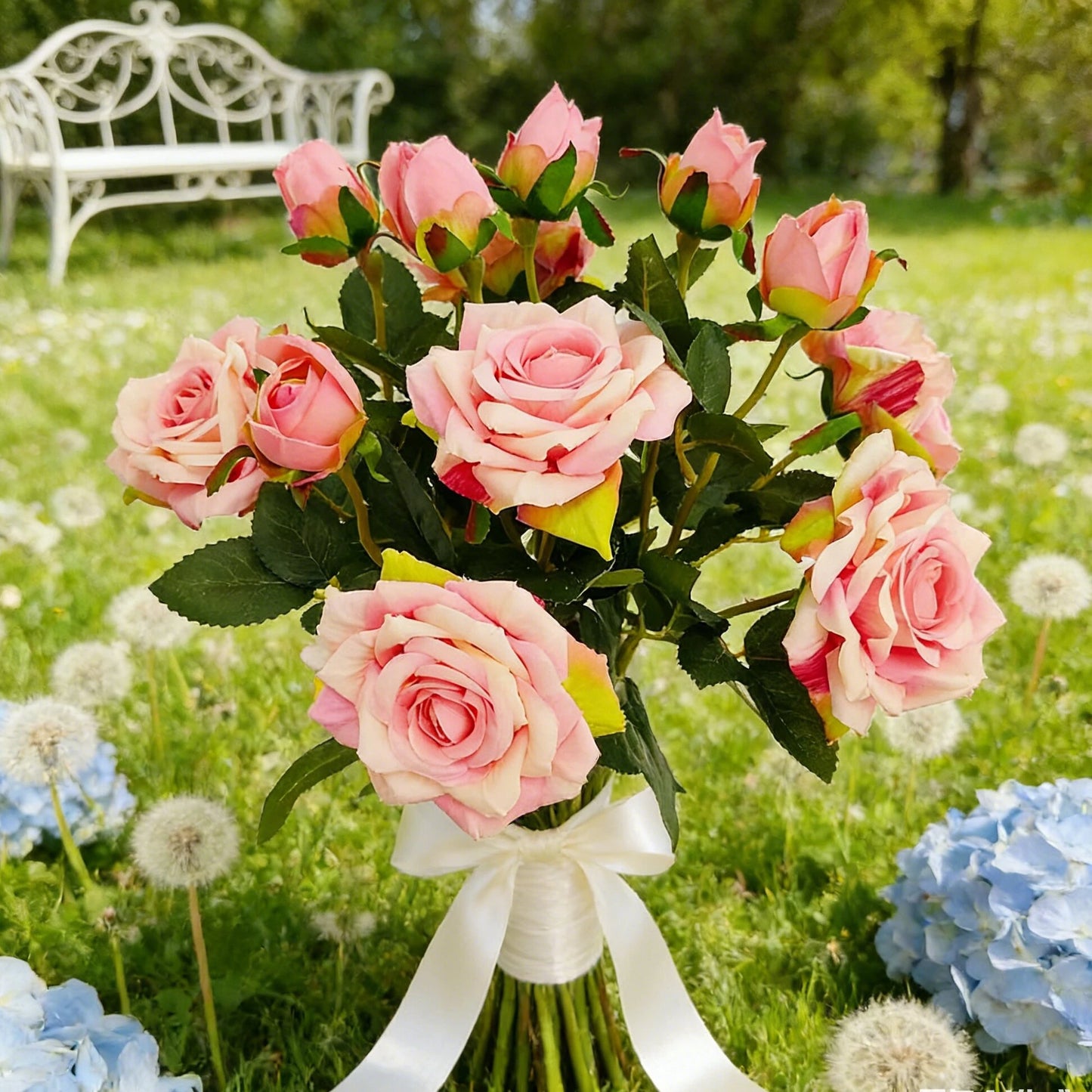 Artificial Silk Rose Bouquet – Wedding & Home Decor