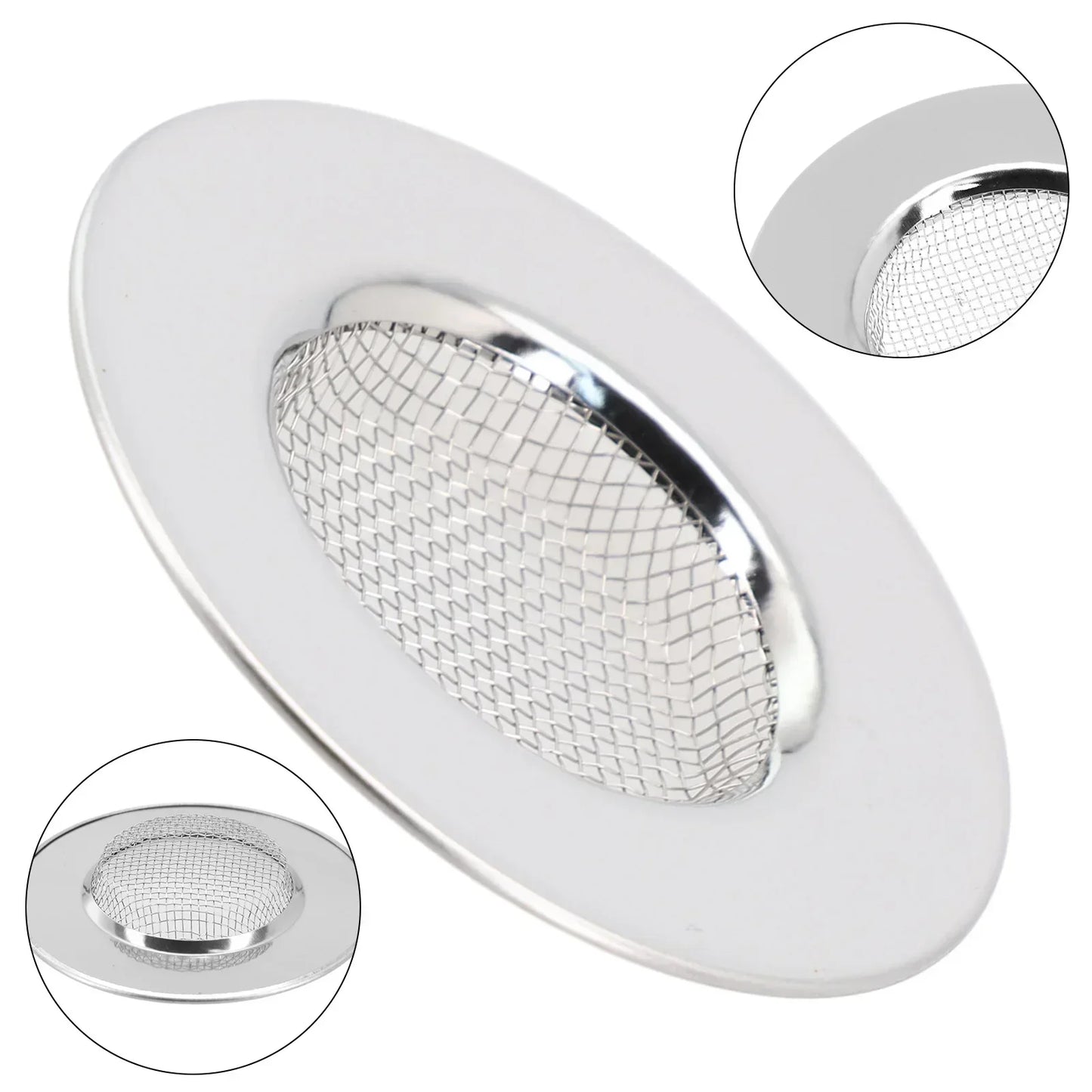 Stainless Steel Hair Catcher Shower Drain Strainer 75mm