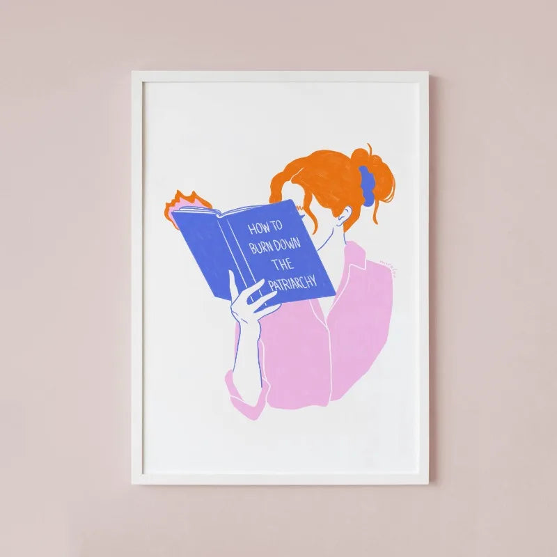 Modern Minimalist Line Girl Illustration Poster Girly Busy Resting Reading Book Canvas Painting Wall Art Living Room Home Dec Peaceful Pleasures Health and Wellness