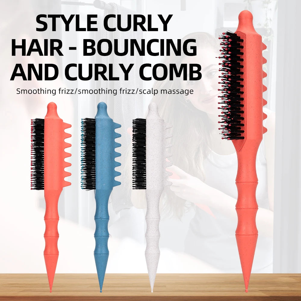 New STYLISH TAIL COMB - Multi-Row Teasing Comb for Voluminous Updos & Curls - Boar Bristle Hair Brush for Professional Styling Peaceful Pleasures Health and Wellness