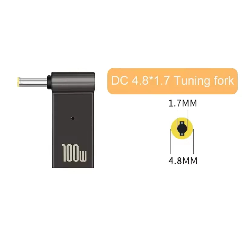 100W USB-C to DC Laptop Charger Adapter – Dell HP Asus Lenovo Peaceful Pleasures Health and Wellness 4.8-1.7mm