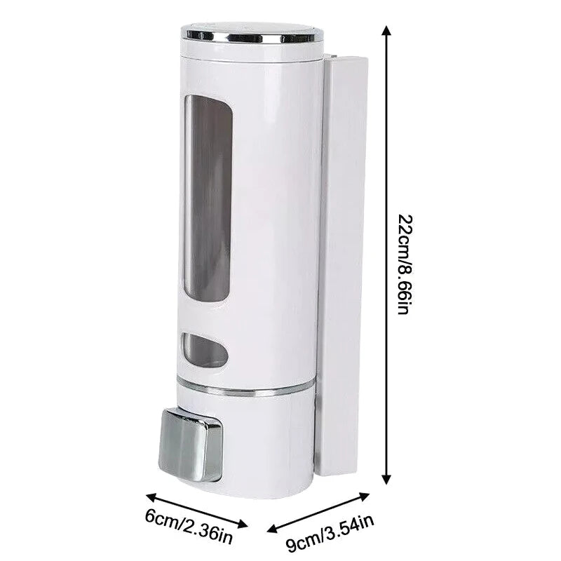 400ml Shower Soap Dispenser Wall Mounted Shampoo And Conditioner Dispenser Adhesive Handwashing Fluid Dispenser Peaceful Pleasures Health and Wellness