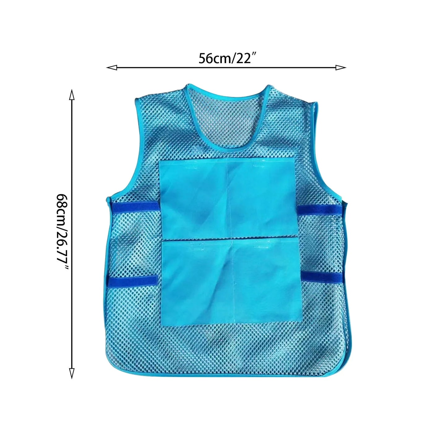 Summer Ice Pack Cooling Vest Ice Cube Ice Pack Vest Vest With 8 Ice Packs Heatstroke Safety Vest Clothing Jacket Peaceful Pleasures Health and Wellness as show One Size