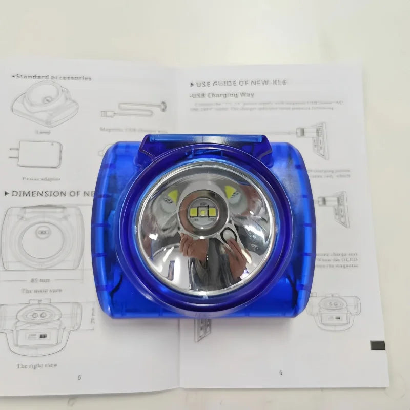 SHINEKNOT IP68 Mining Headlamp – 2×18650 Waterproof LED
