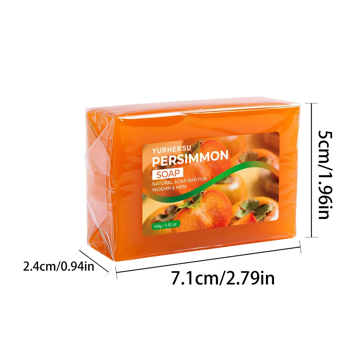 Handmade Persimmon Extract Soap – Brightening & Hydrating Bar