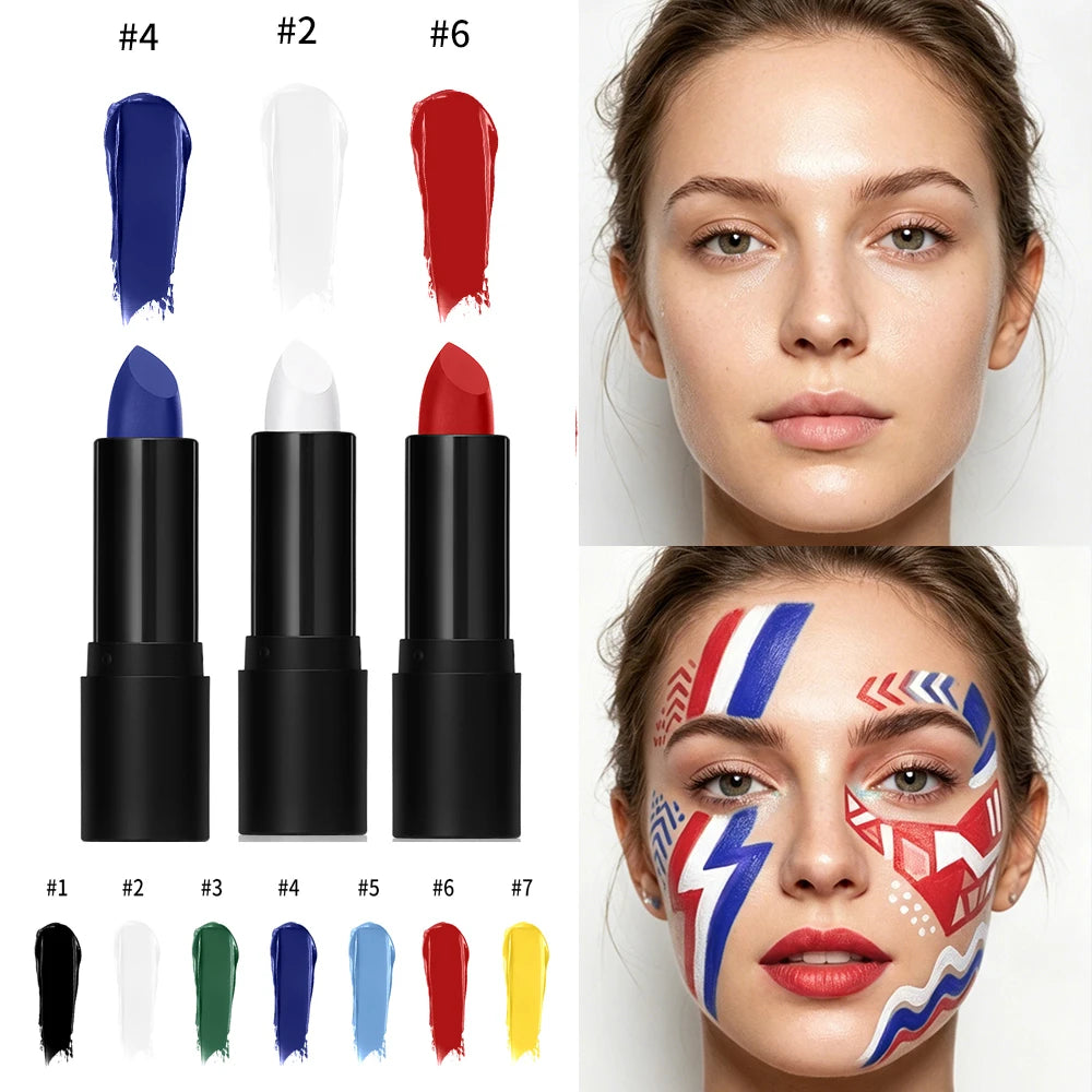Multi-use Face Body Paint Stick Sports Eye Black Non-Toxic Hypoallergenic Halloween Cosplay Party SFX Makeup Tool Peaceful Pleasures Health and Wellness France color